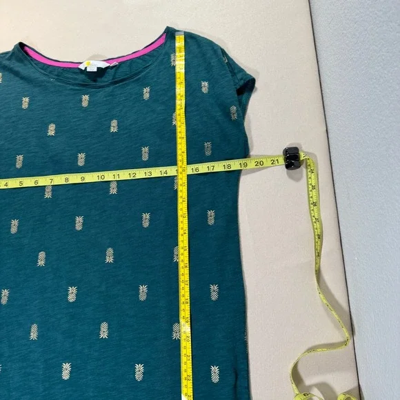 Boden Paulina Knit Shift Dress Size 6 Woodland Gold Pineapple Casual Resortwear - Picture 4 of 14